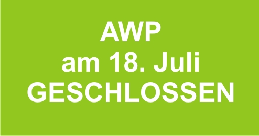 AWP am 18. Juli geschlossen