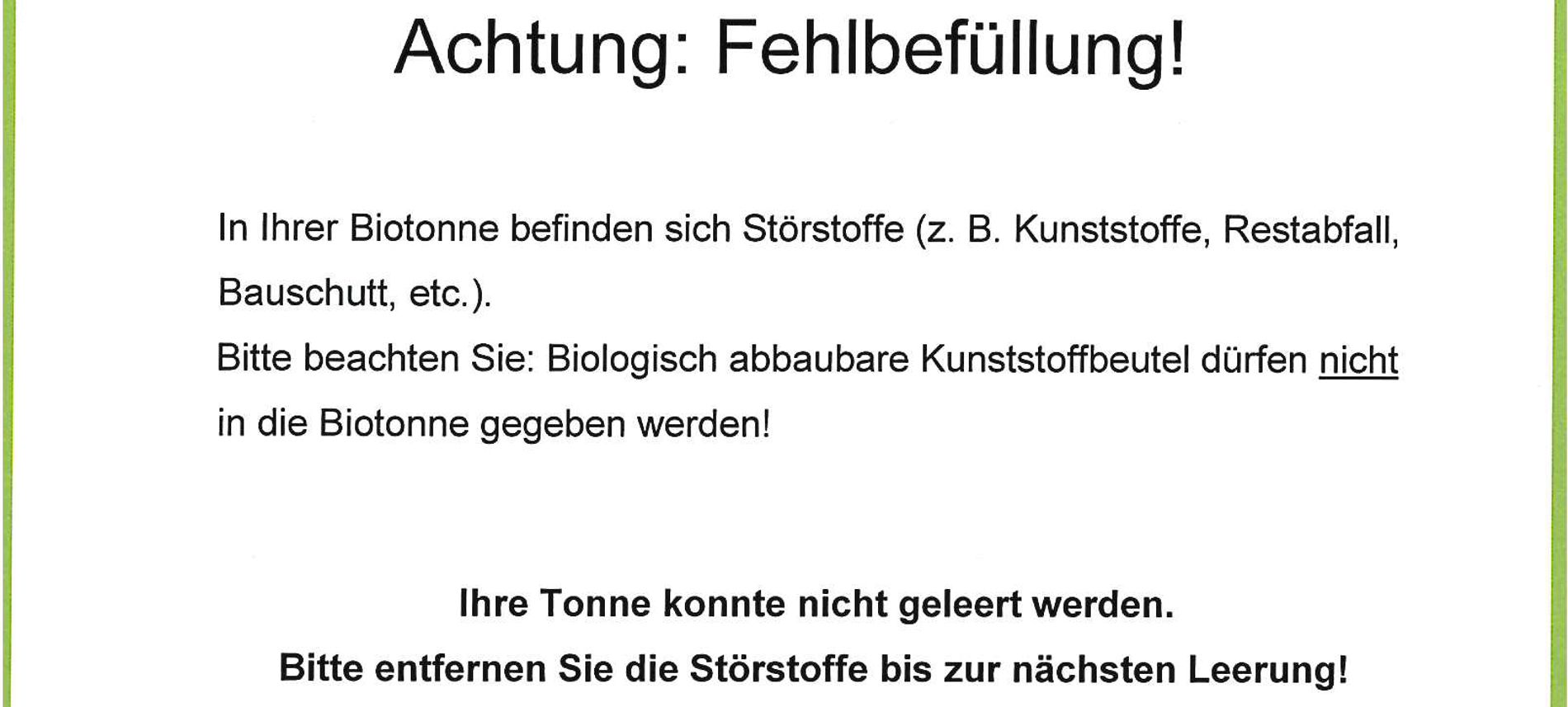 AWP appelliert: Kein Plastik in die Biotonne geben!