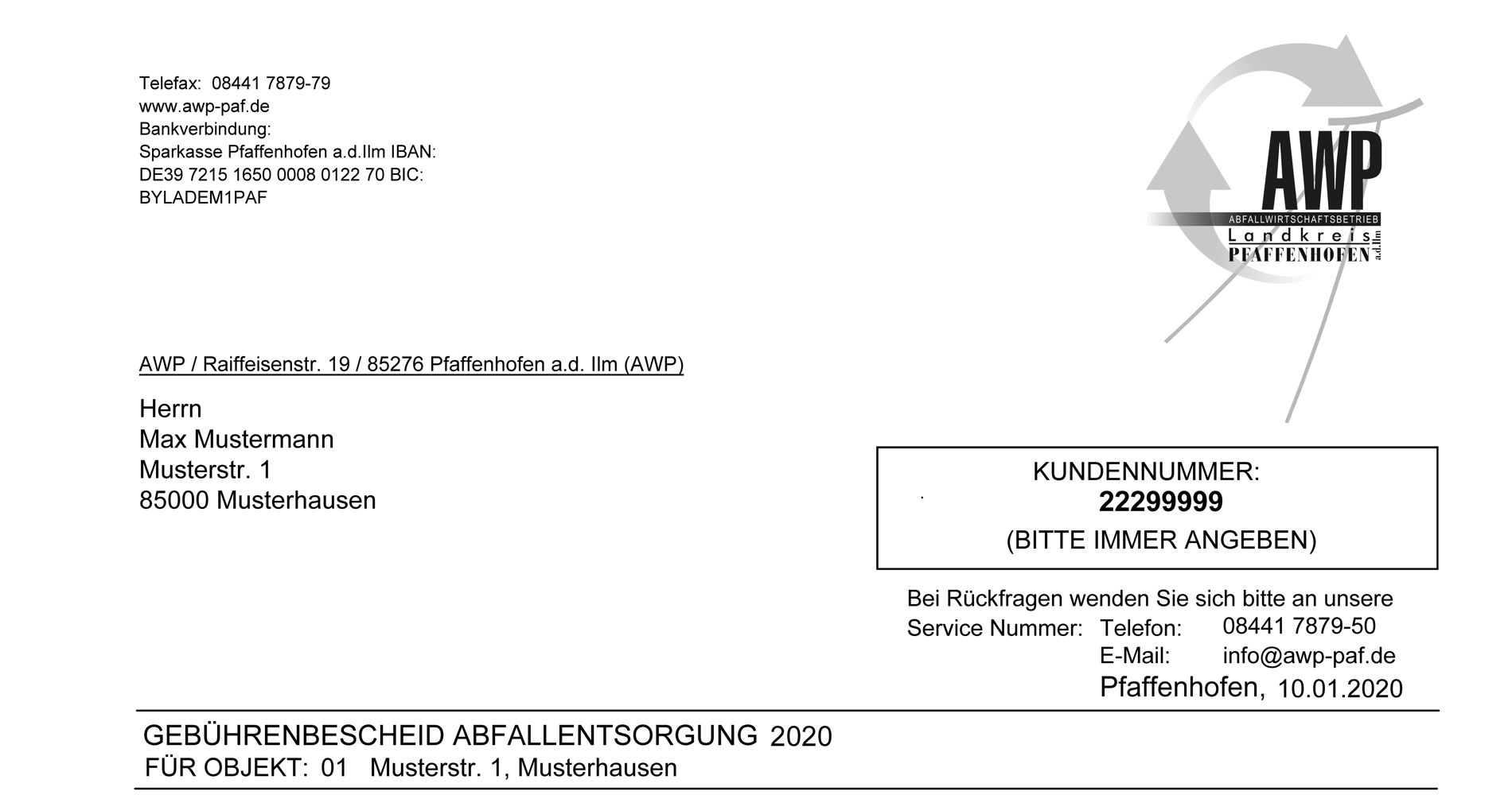 Bescheidversand 2020