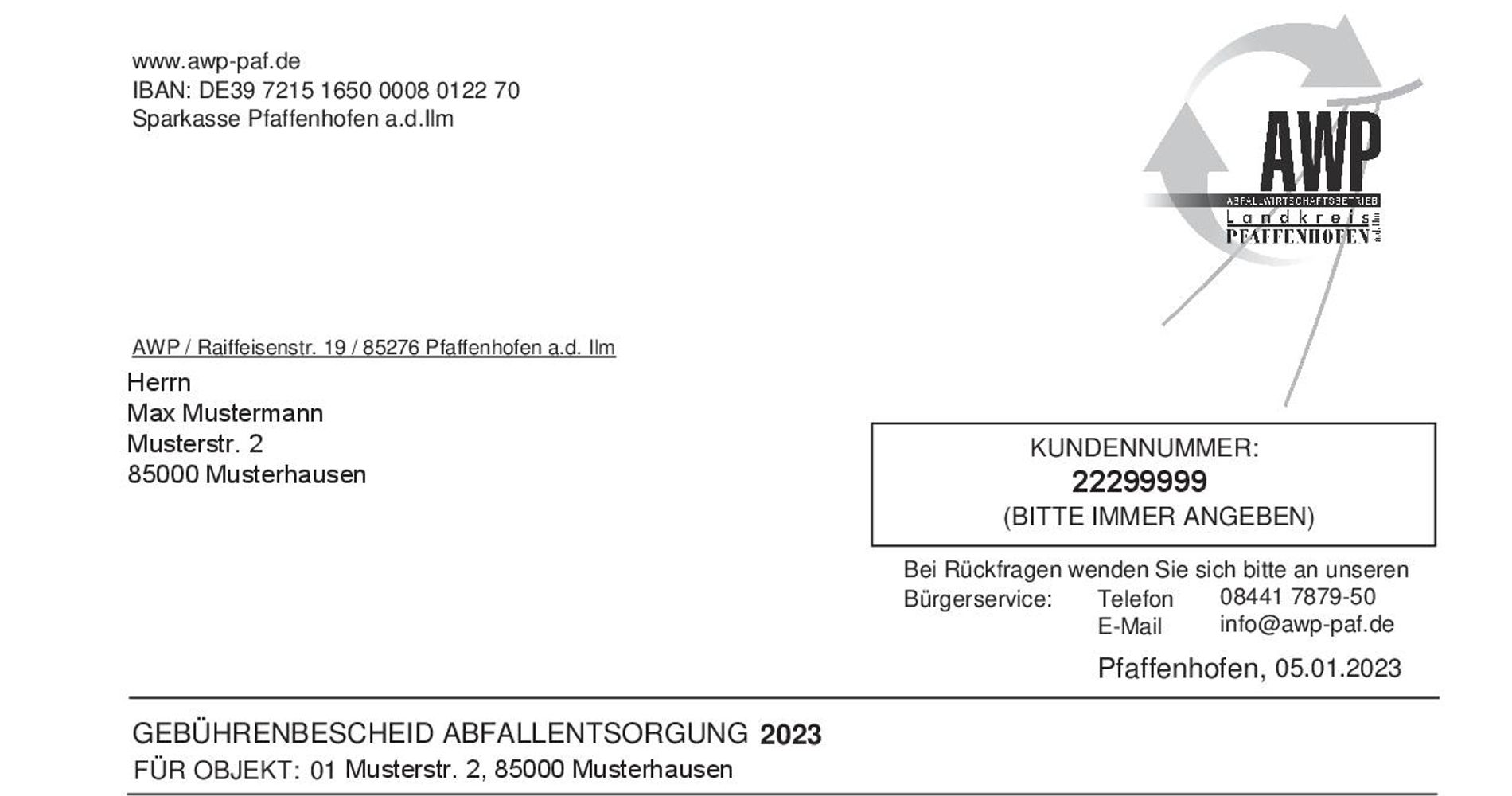 Bescheidversand 2023
