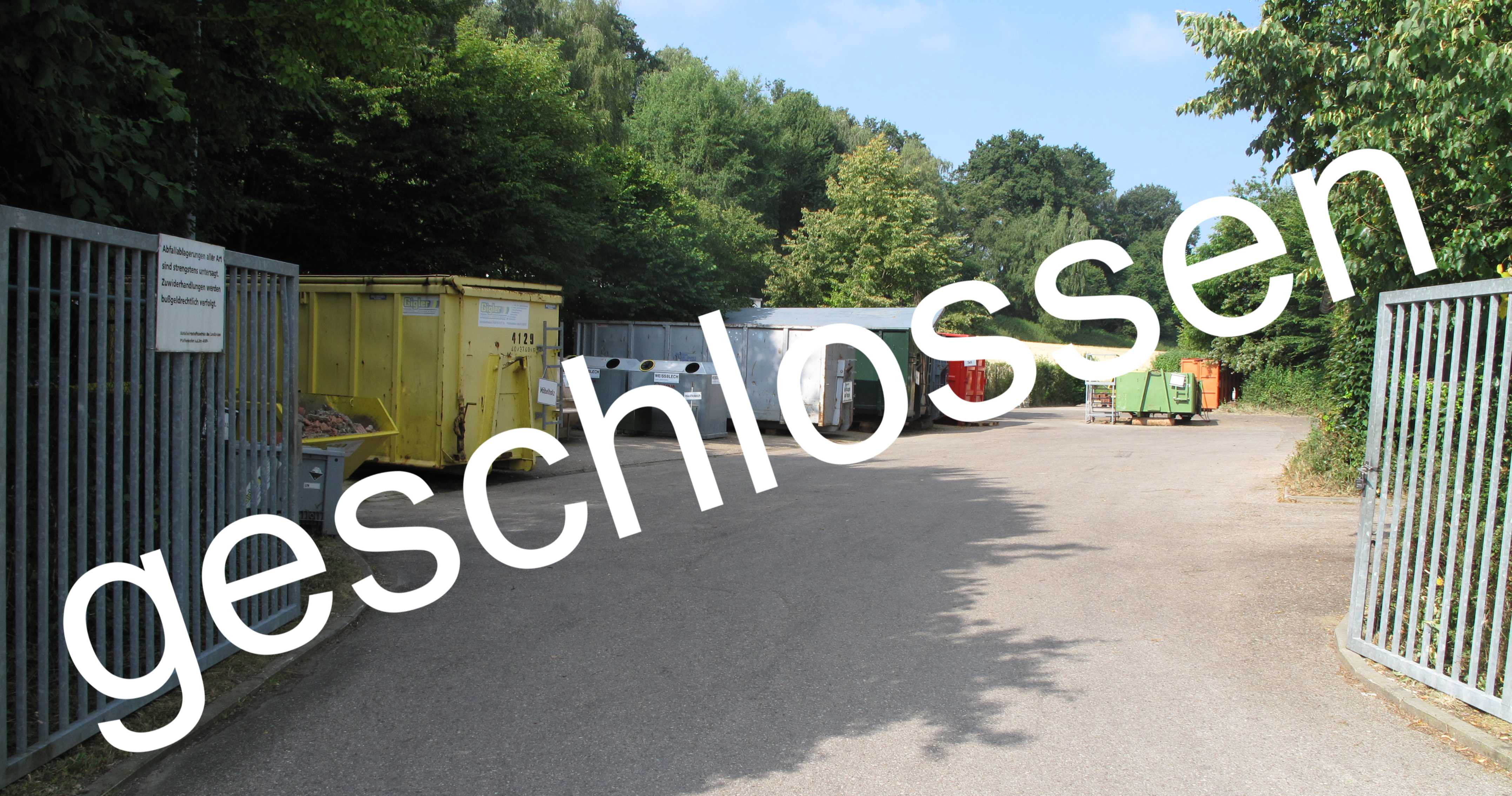Wertstoffhof und Grüngutsammelstelle Geisenfeld am Freitag, 15. September geschlossen
